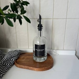 Пляшка скляна для яблучного оцту 0.5л чорна