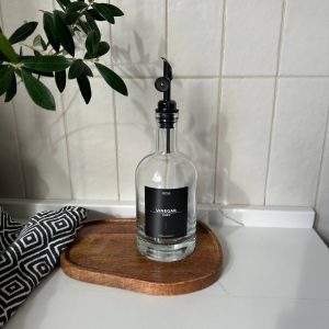 Пляшка скляна для оцту 0.5л чорна