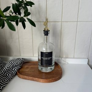 Пляшка скляна для яблучного оцту 0.5л чорна