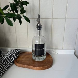 Пляшка скляна для яблучного оцту 0.5л чорна