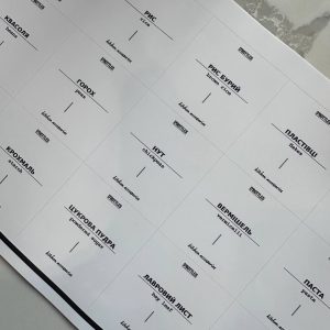 Набір наліпкок для скляних ємностей білий